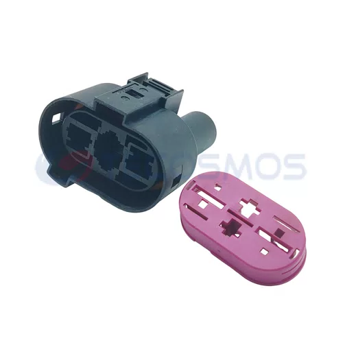 Waterproof IP66 Copper Contact ABS/Nylon Housing 4-Pin Female Electronic Fan Plug for Car Wire Connections 1J0906234 - image 2